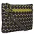 Geomet Brown and Green Printed Polyester Sling Bag with Multicolour Tassels