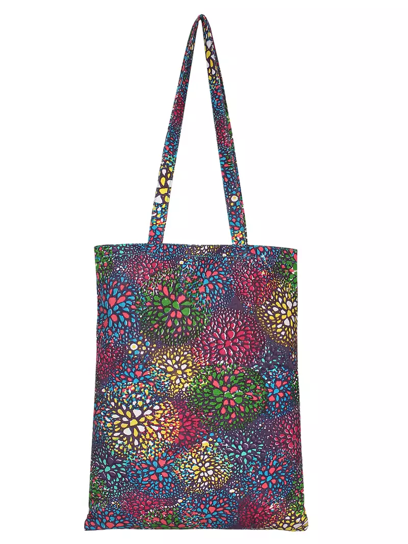Eco-Friendly Multicolour Floral Print Canvas Shoulder Bag