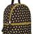 Mini Brwon & Green Printed Polyester Backpack
