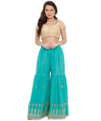 Women's Gold Brocade Readymade Saree Blouse 5