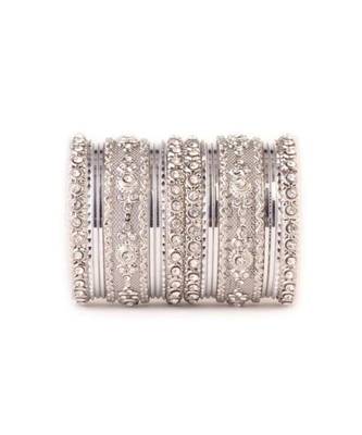 Beautiful Intricate Colored Bangle Set For Two Hands 1
