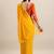 Yellow Plain Nazneen Saree With Blouse