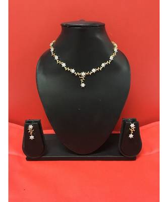 Gold stone necklace-sets 2