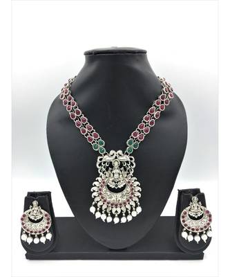 silver plated necklace sets 1