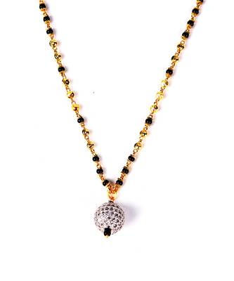 Black gold plated mangalsutra 4