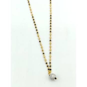 Black gold plated mangalsutra 5
