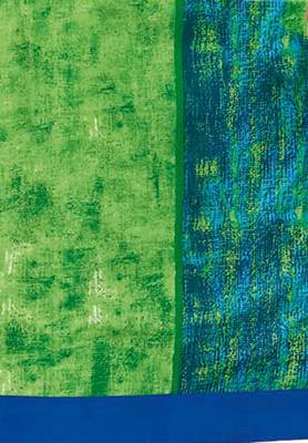 Women's Green & Blue Pure Cotton Printed Unstitched Kurti Fabric 4
