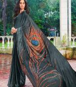 Multicolor Plain South Silk Saree With Blouse