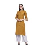 Rayon Slub Straight Women   s Solid Kurta with Palazzo