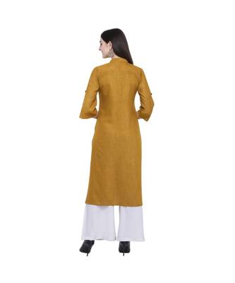 Rayon Slub Straight Women   s Solid Kurta with Palazzo 4