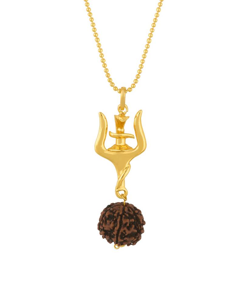 Shiv Rudra Trishul Shivlinga Rudraksha Pendant