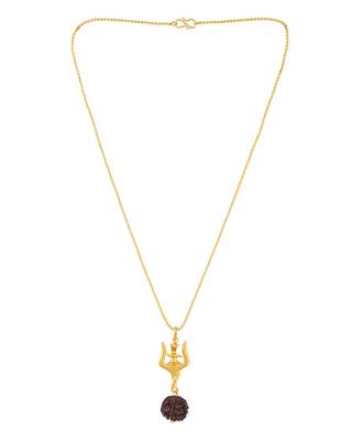 Shiv Rudra Trishul Shivlinga Rudraksha Pendant 4