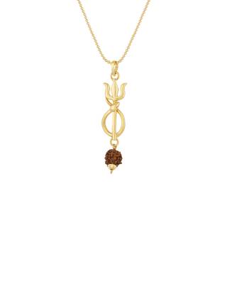 Rudraksha Lord Shiva Trishul Pendant 3