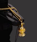 Rudraksha Gold Plated Shivling Pendant