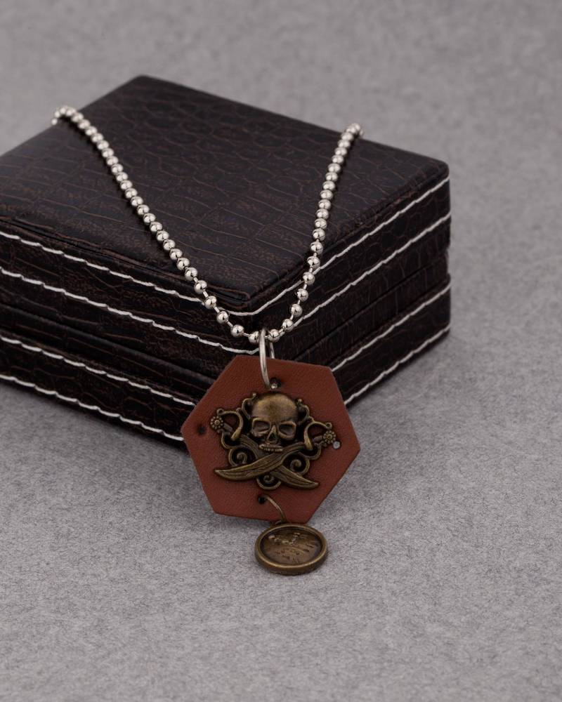 Gold Plated Dare By Voylla Mens Chain Men's Dual Plated Pendant