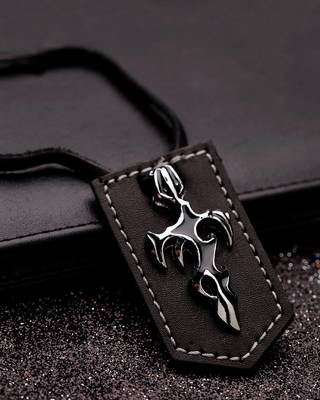 Designer Sword Detailing Pendant With Chain For Men 1