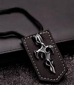 Designer Sword Detailing Pendant With Chain For Men