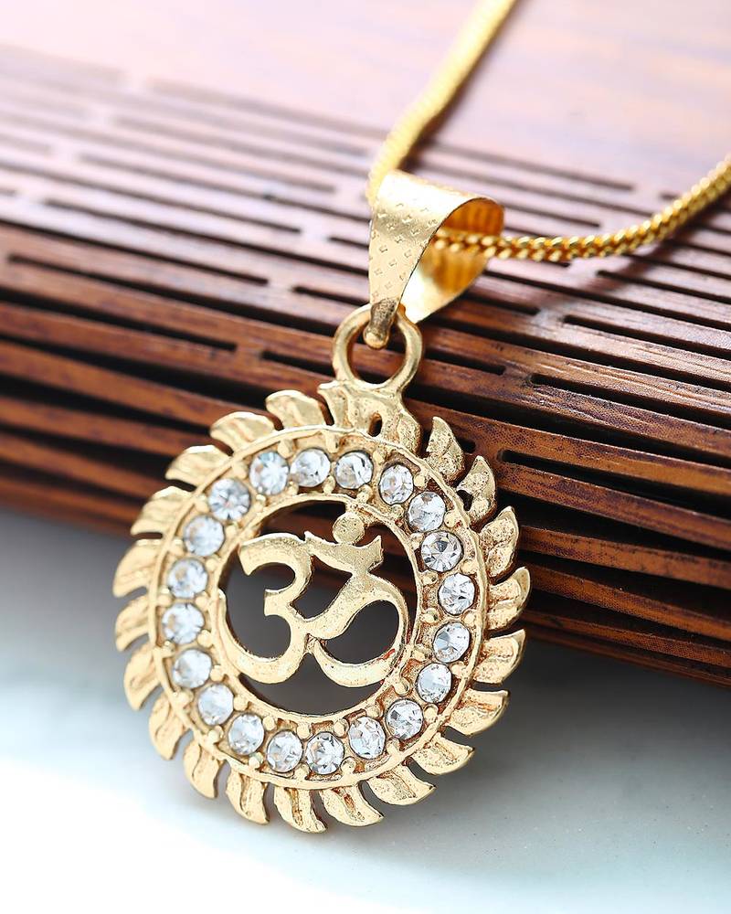 Chakra Designer Om Motif Pendant With 