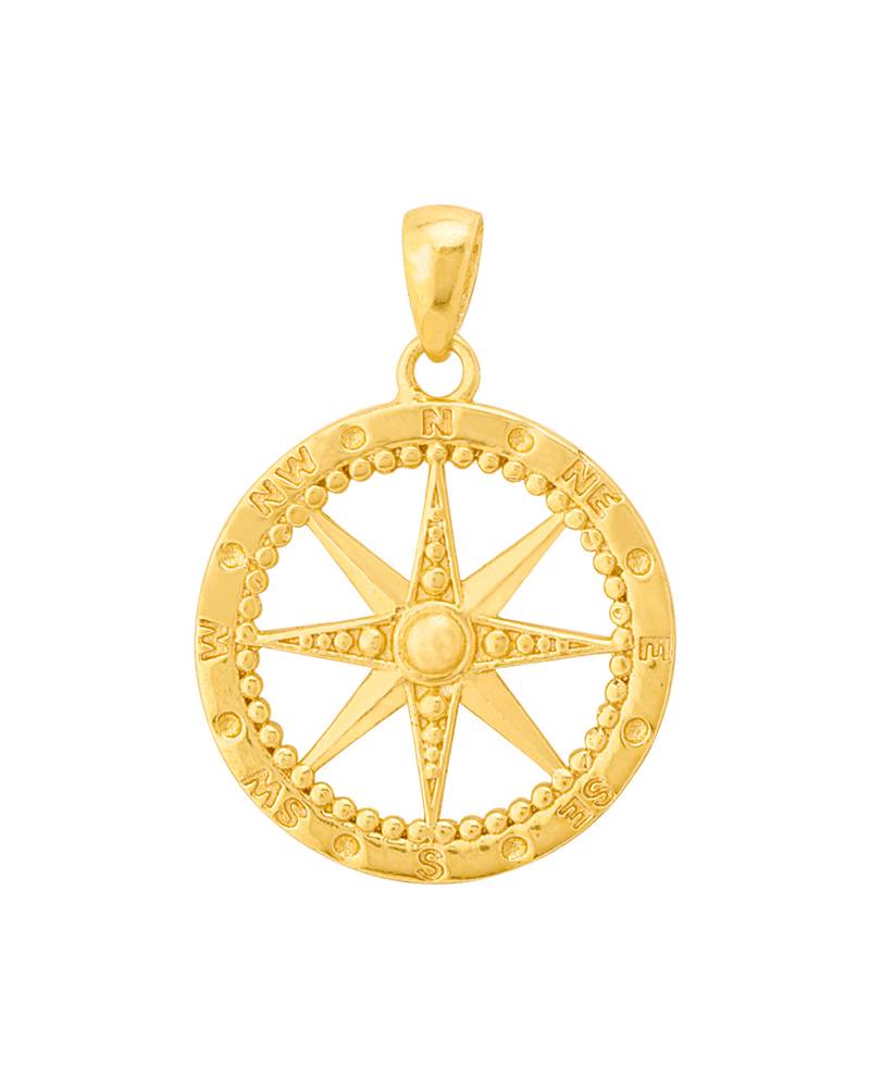 Nautical Compass Pendant  For Men
