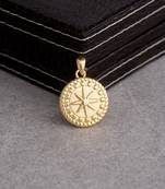 Compass Gold Plated Pendant Inspired By Nautical