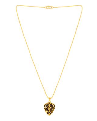 Brown Enamel French Lily Camp Royale Pendant 4