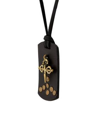 Stylish Celtic Cross on Faux Leather Pendant 3