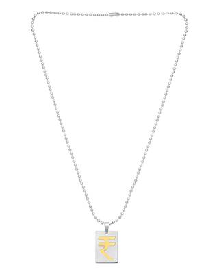 Indian Rupees Symbol Dual Tone Pendant from Faith and Trust 4