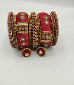 Maroon Silk Thread Bangles