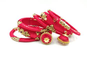 Red Silk Thread Bangles 2