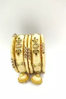 gold SILK THREAD BANGLES