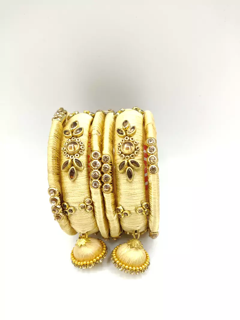 gold SILK THREAD BANGLES