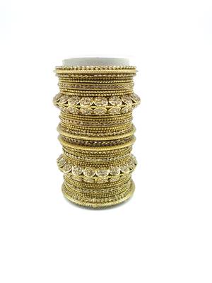 Traditional Gold Plated Bracelet Bangles Set for Girls and Women 3