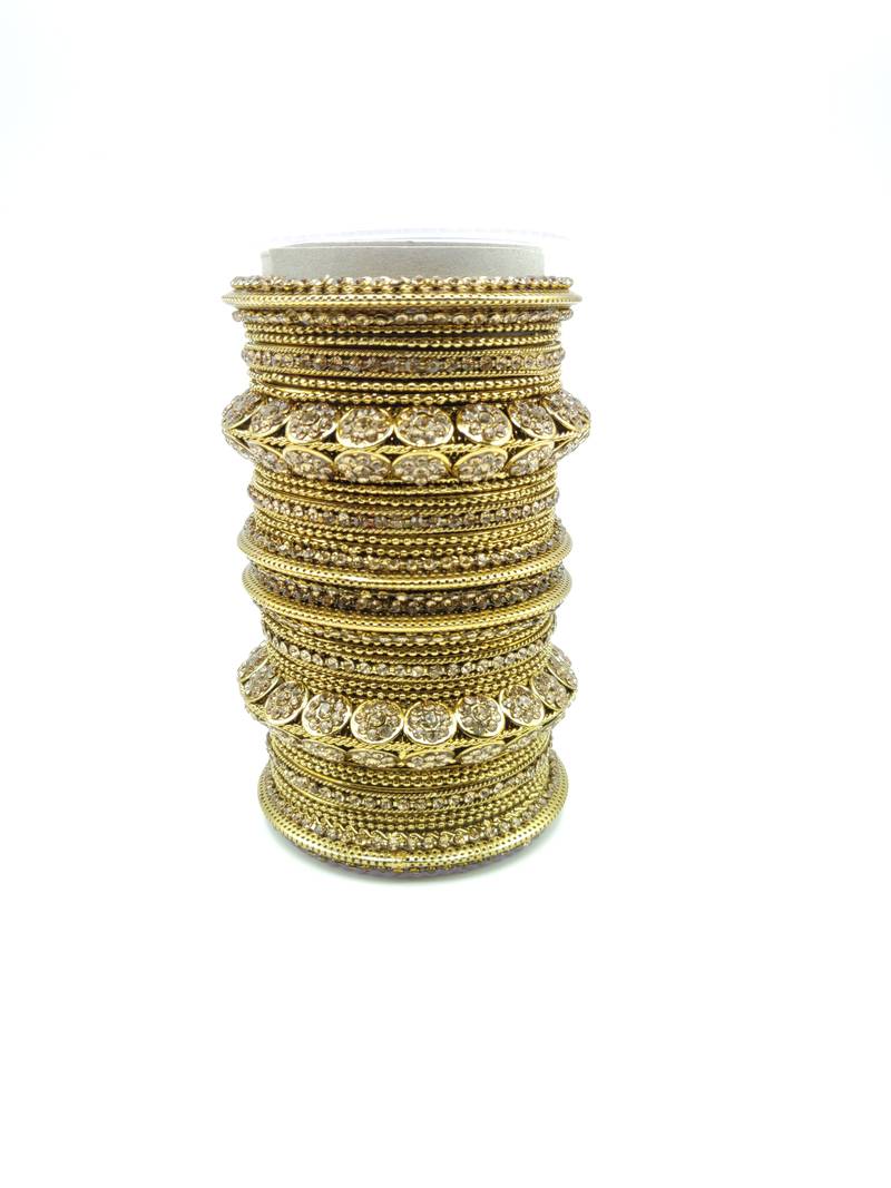 Traditional Gold Plated Bracelet Bangles Set for Girls and Women