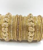 Traditional Gold Plated Bracelet Bangles Set for Girls and Women