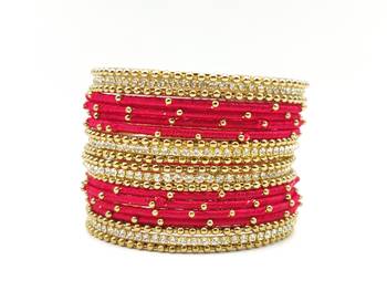 red SILK THREAD BANGLES 2
