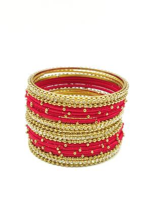 red SILK THREAD BANGLES 1