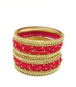 red SILK THREAD BANGLES
