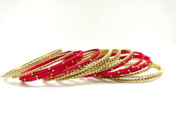 red SILK THREAD BANGLES 4