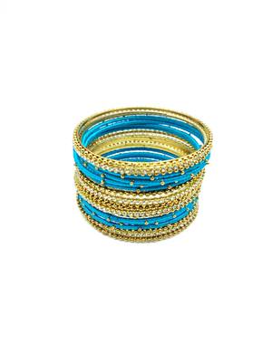 blue SILK THREAD BANGLES 2