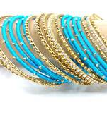 blue SILK THREAD BANGLES