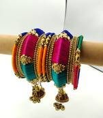 multicolor SILK THREAD BANGLES