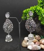 Silver jhumkas