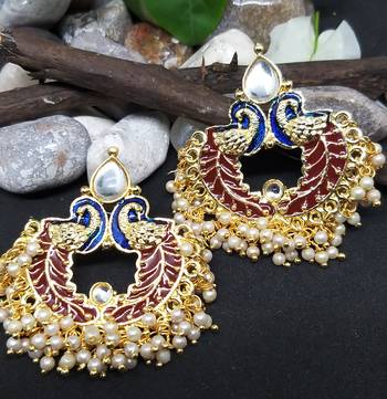Maroon chandbali 1