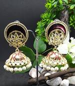 Maroon jhumkas