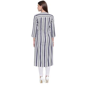 White printed rayon kurtas-and-kurtis 2