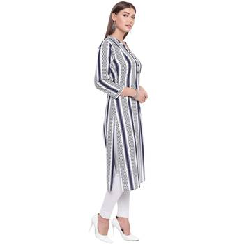White printed rayon kurtas-and-kurtis 3