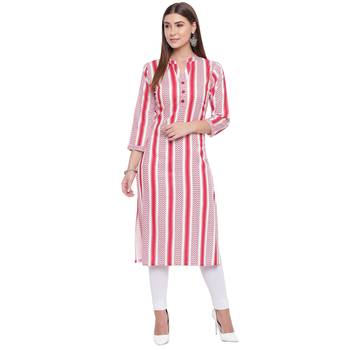 White printed rayon kurtas-and-kurtis 1
