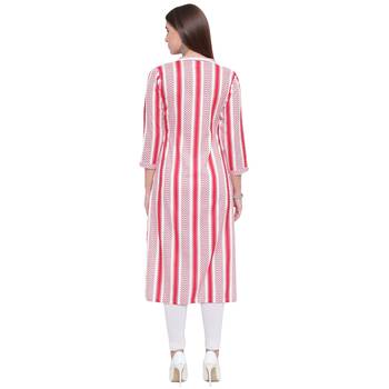 White printed rayon kurtas-and-kurtis 2
