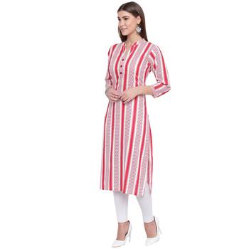 White printed rayon kurtas-and-kurtis 4