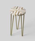 Garden Table with Steel Hairpin Legs for Balcony,Living Room and Hallway Space Décor Table